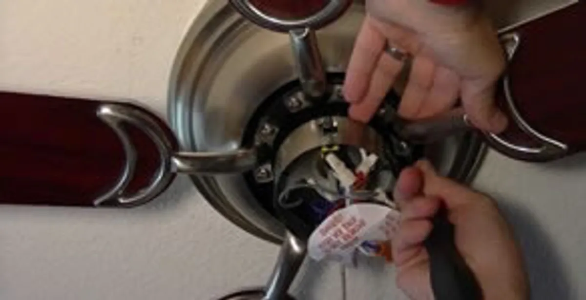 Ceiling fan installation with electrical wiring and mounting by professional electrician in Aurora, CO