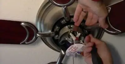 Ceiling fan installation with electrical wiring and mounting by professional electrician in Aurora, CO