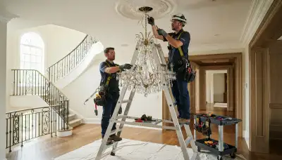 Chandelier installation service for Aurora, Colorado homes by On Call Electrical