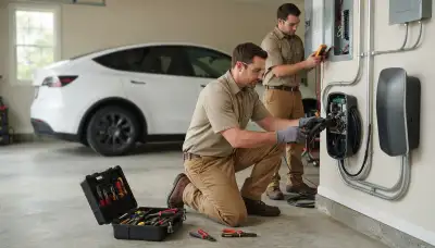 EV charger installation for an Aurora, CO home by a professional electrician