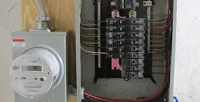 electrical panel upgrade service showing outdated electrical panel prepared for professional replacement in Aurora, CO