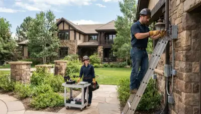 Electrician services in Aurora, Colorado by Cloverleaf Communications & Electrical Team