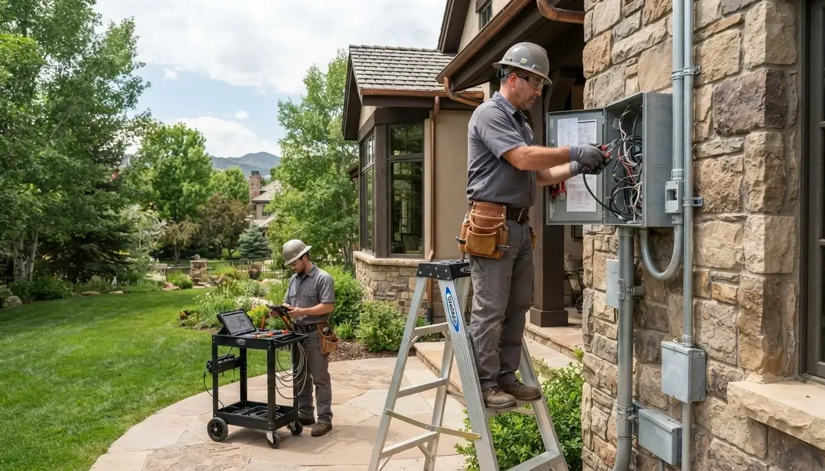 Professional electrician services in Aurora, Colorado by Cloverleaf Communications and Electricians