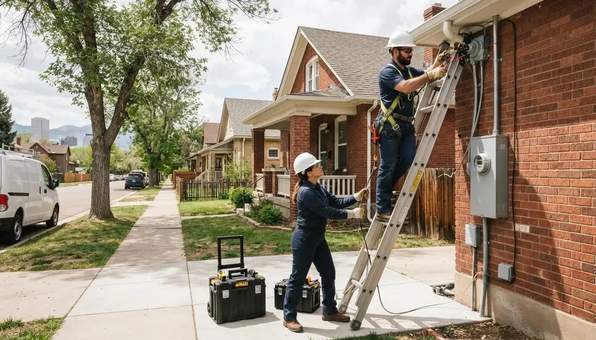 Electrician services in Aurora, Colorado by Cloverleaf Communications electricians