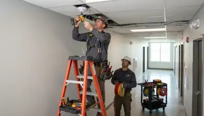 Fire alarm installation service for Aurora, CO homes by a professional electrician