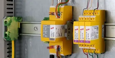lightning surge protection system with surge suppressors installed by electrical service professionals in Aurora, CO