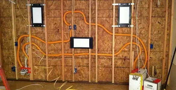new construction wiring project displaying complete electrical system layout installed by professionals in Aurora, CO
