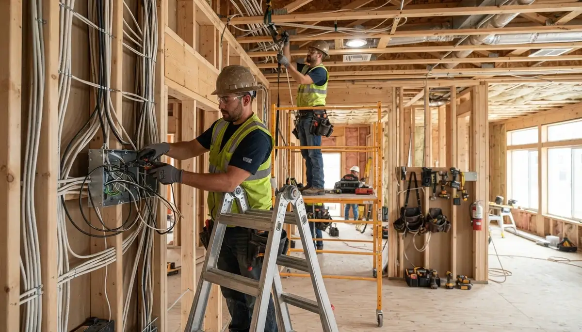 New construction wiring planning by an electrician in Aurora, Colorado homes
