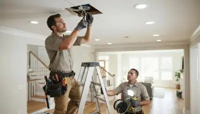 Recessed lighting installation for an Aurora, Colorado home by a professional electrician