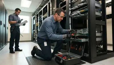 Electrician repairing a light switch in an Aurora, CO home