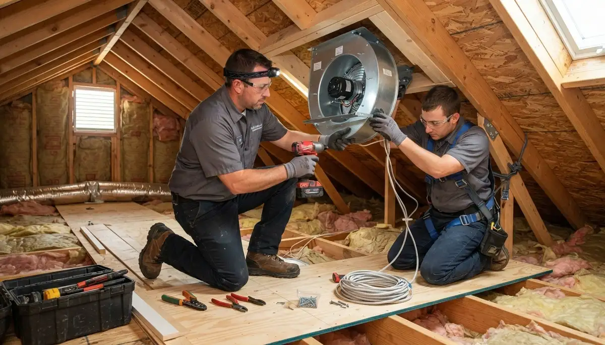 Whole house fan installation service for an Aurora, Colorado home by On Call Electrical