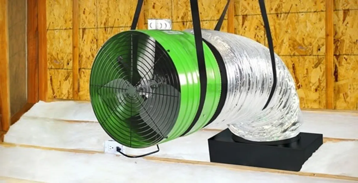 whole house fan installation services with professionally mounted ventilation fan system in Aurora, CO