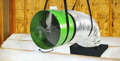 whole house fan installation services with professionally mounted ventilation fan system in Aurora, CO